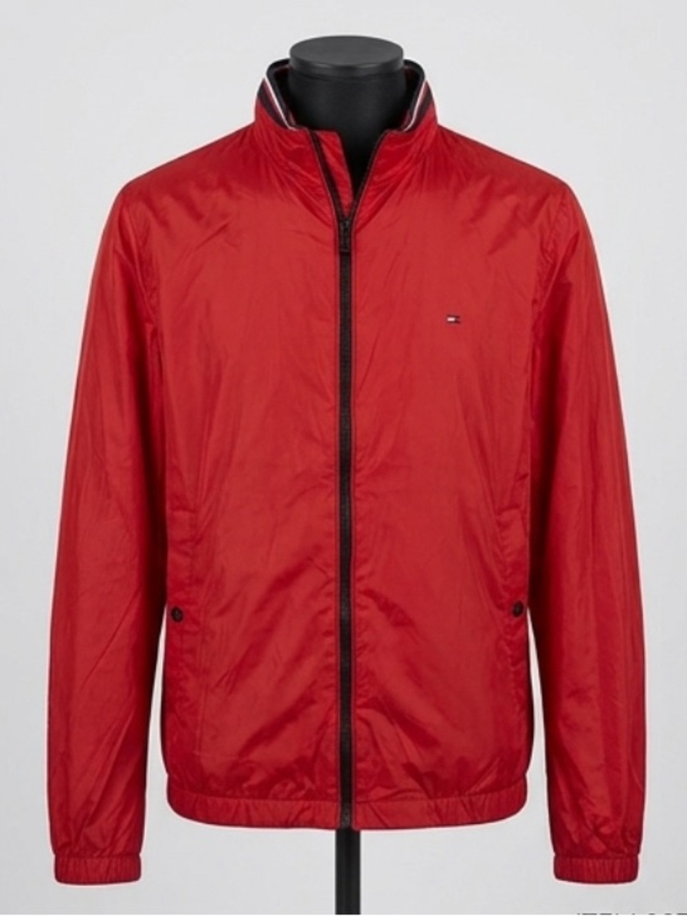 Tommy Hilfiger Red Lightweight Windbreaker Jacket